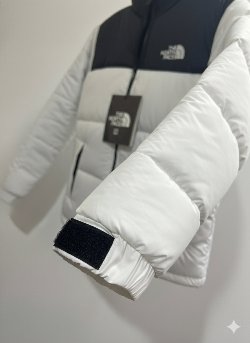 Black/White Full Sleeves Puffer Jacket