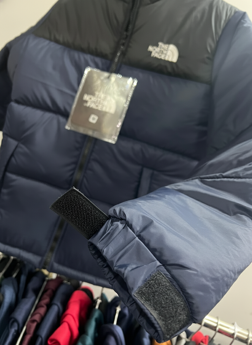 Black/Blue Full Sleeves Puffer Jacket