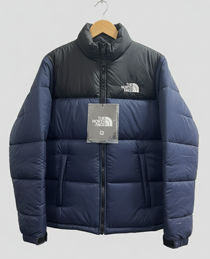 Black/Blue Full Sleeves Puffer Jacket