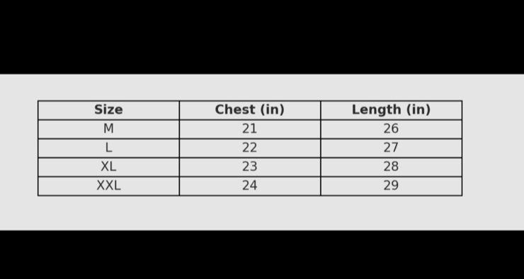 Size chart for Black/Green Full Sleeves Puffer Jacket